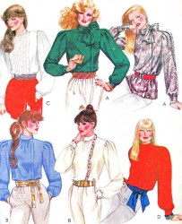 7759 1981 LS YOKE TIE COLLAR BLOUSE PATTERN 10